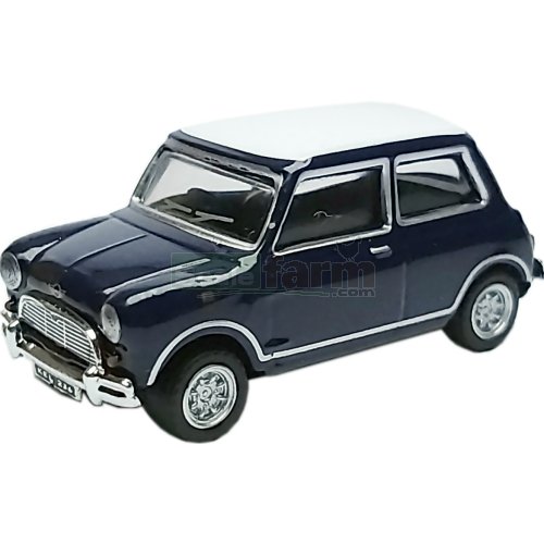 Classic Mini Cooper - Dark Blue / White Roof
