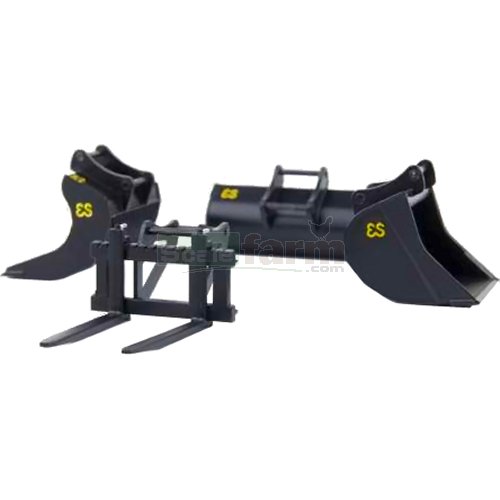 Eurosteel Excavator Work Tool Attachments Set with S6/S60 Connection Coupling