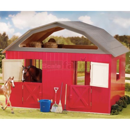 Breyer Two Stall Painted Wood Barn