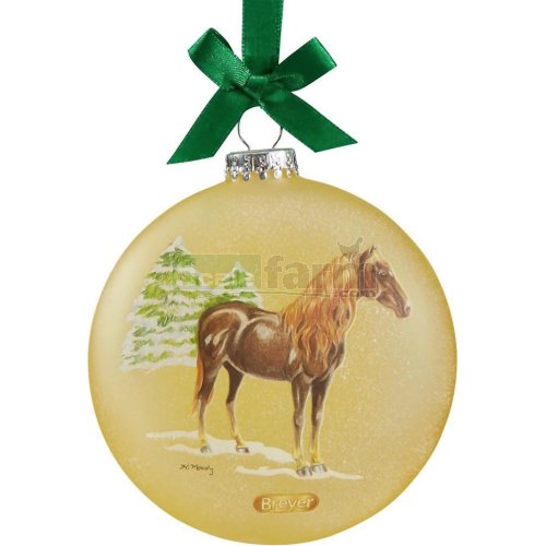 Spanish Horses - Artist Signature Glass Ornament