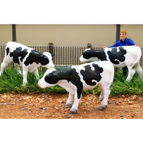 Black and White Cattle - Standing (Pack of 3)