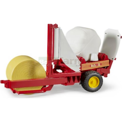 Bale Wrapper With Ockery And Round Bale