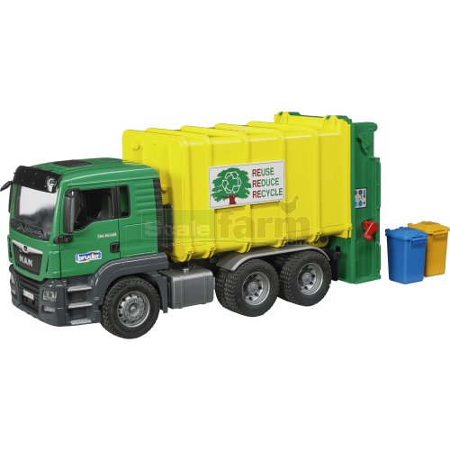 MAN TGS 26.500 Rear Loading Garbage Truck - Yellow & Green