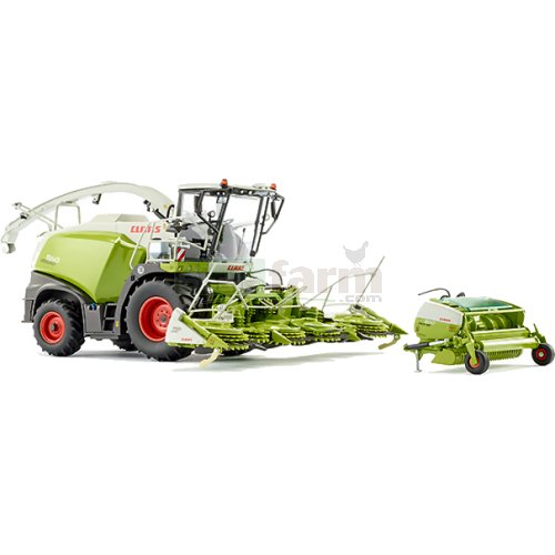 CLAAS Jaguar 860 Forage Harvester with Orbis 750 and Pick Up 300 Headers