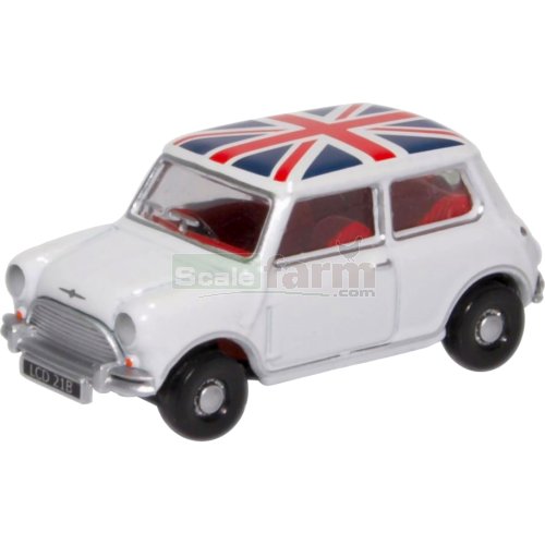 Classic Mini Cooper - White/(Union Jack