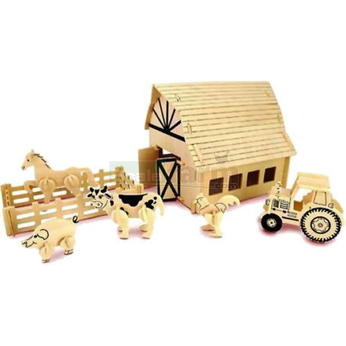 Farm Set Woodcraft Construction Kit