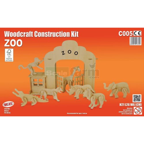 Zoo Set Woodcraft Construction Kit