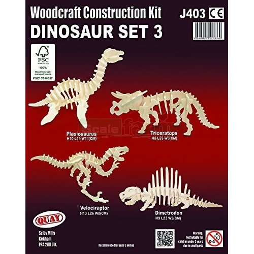 Dinosaur Set 3 Woodcraft Construction Kit