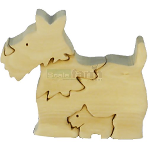 Scottish Terrier Dog Wooden Puzzle