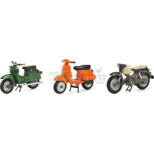 Motorcycle 3 Piece Set (Kreidler Florett, Simson Schwalbe, PX)