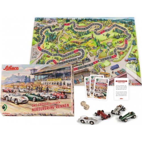 Nurburgring Board Game with 4 Piccolo Racing Cars