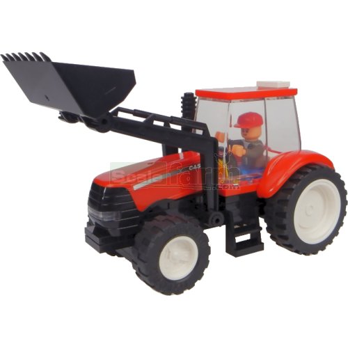Case IH Tractor with Front Loader Building Block Kit