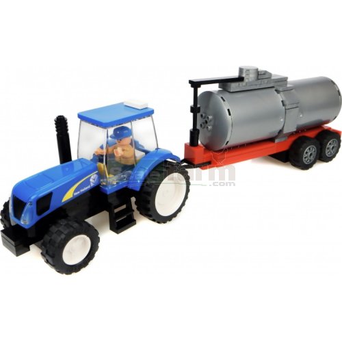 New Holland Tractor with Tanker Building Block Kit