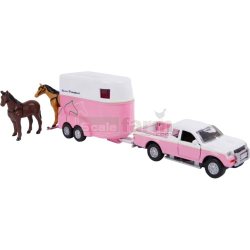 Horse Transport Pickup and Trailer Set