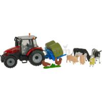 Preview Massey Ferguson 5612 Tractor with Bale Carrier, Bales and Livestock