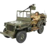 Preview Willys 4X4 W Open Top Jeep with Mounted Gun and Soldier