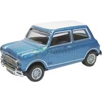 Preview Classic Mini Cooper - Metallic Blue / White Roof
