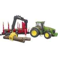 Preview John Deere 7930 Tractor with Forestry Trailer and 4 Logs