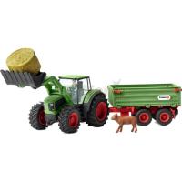 Preview Tractor with Trailer, Driver, Calf and Hay Bale