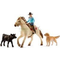 Preview Western Riding Horse, Rider, Animals and Accessories Set