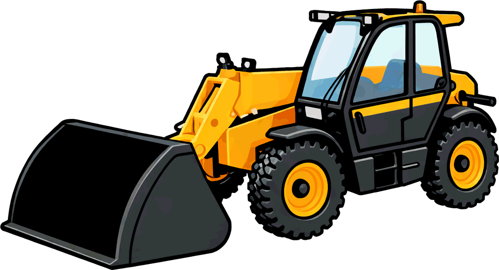 Scale model front loaders