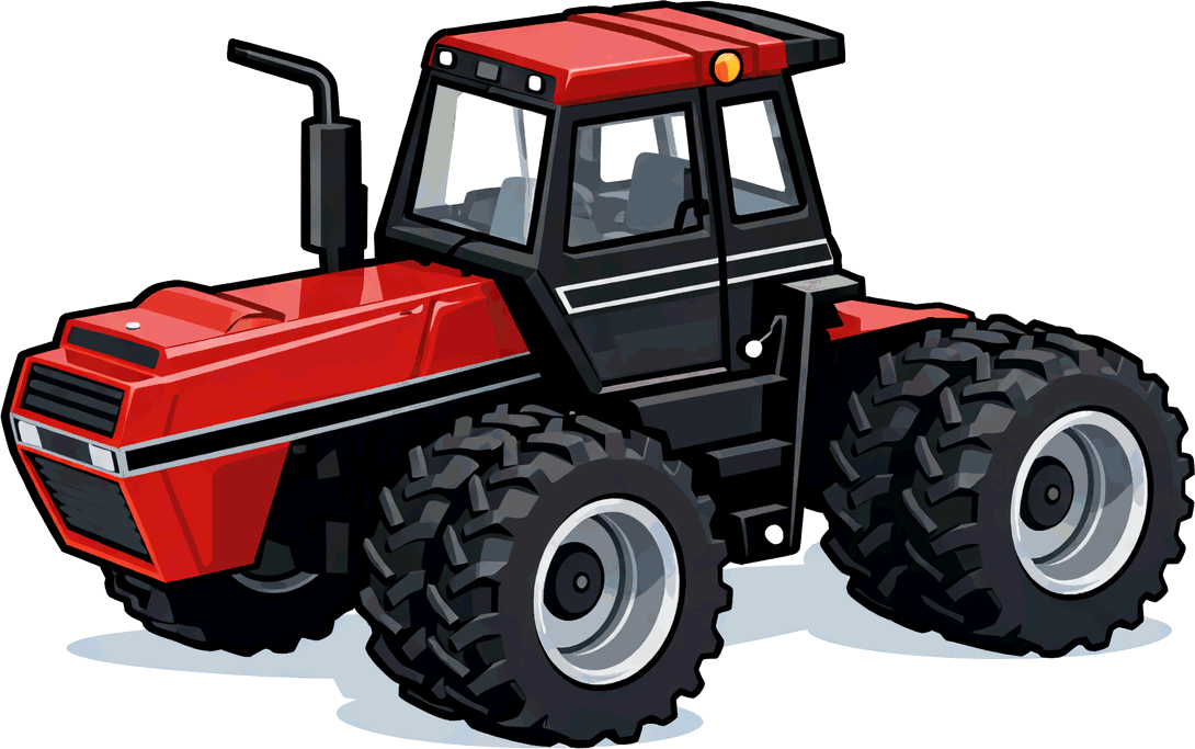 Scale model tractors with double wheels