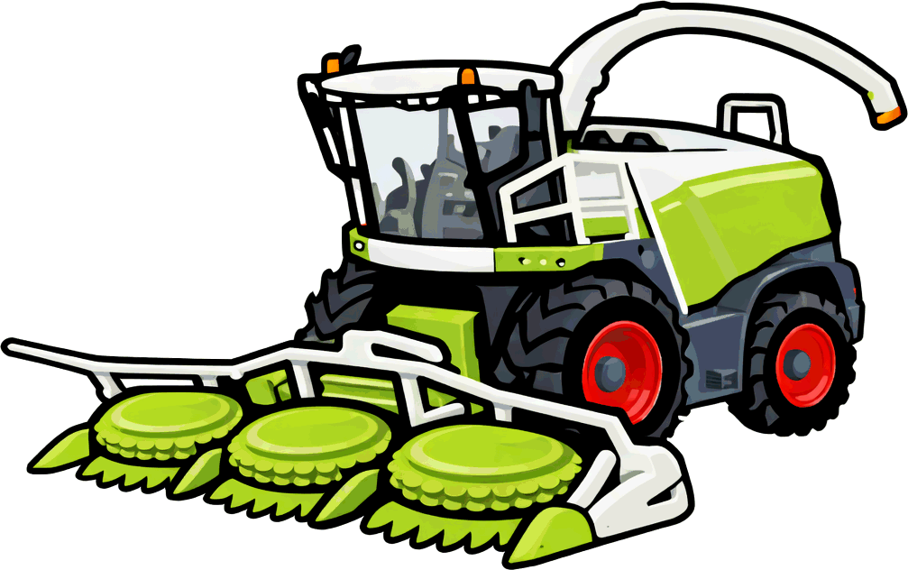 Scale model combines and harvesters