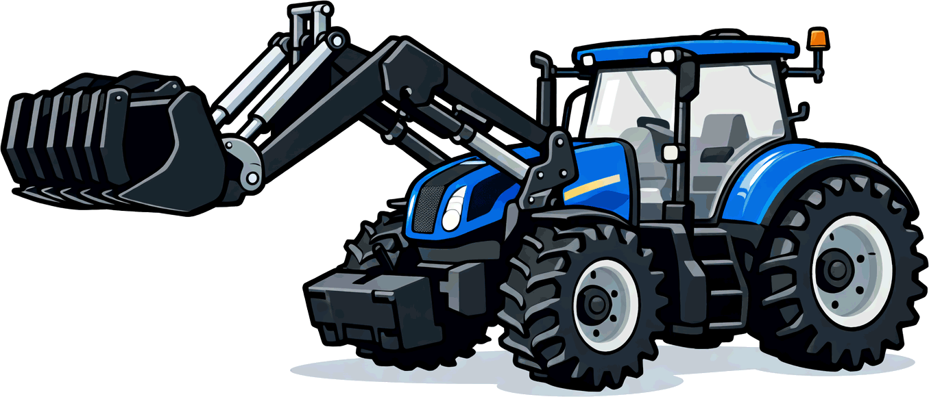 Scale model tractors with front loader