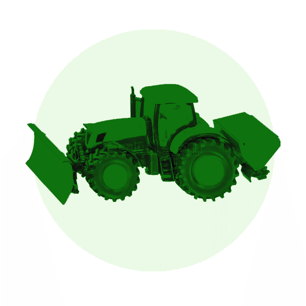 Scale model winter service and piste bully vehicles