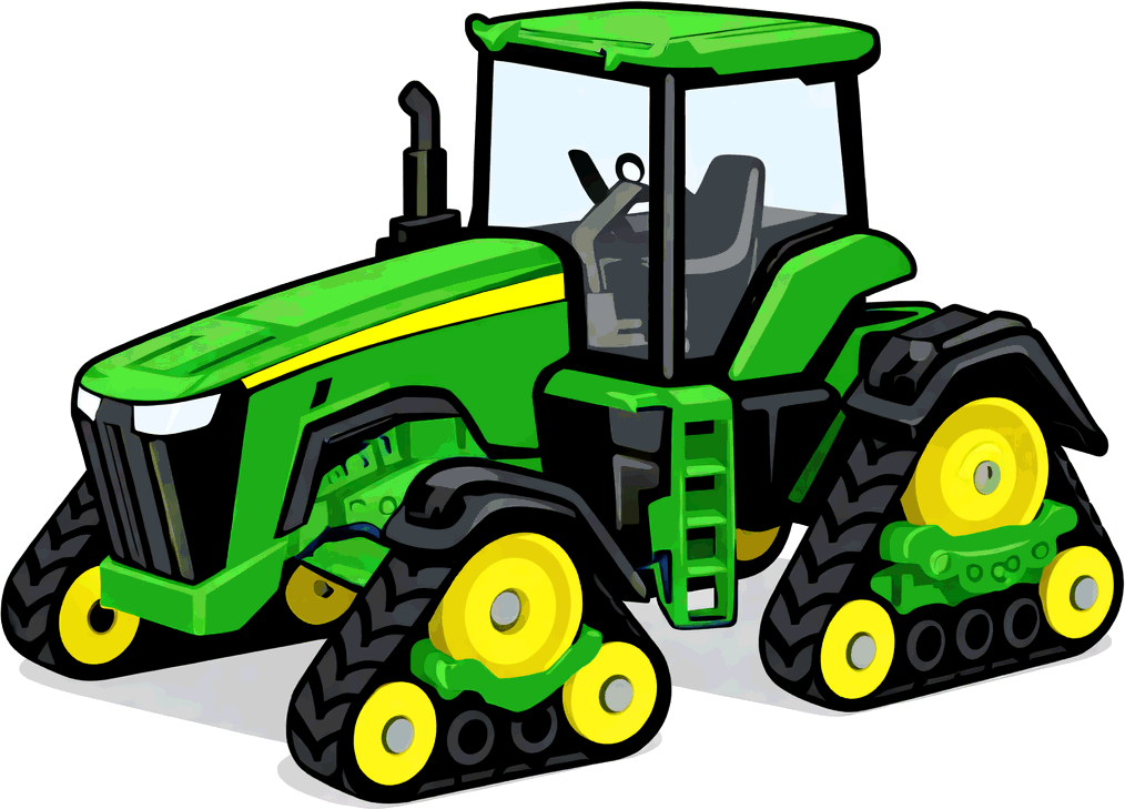 Scale model tractors with tracks