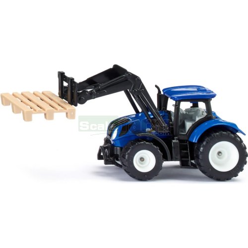 New Holland Tractor with Pallet Fork and Pallet