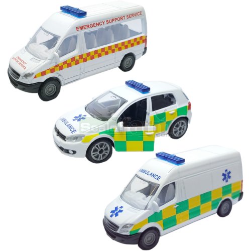 SIKU 1825 Ambulance Service 3 Vehicle Set UK