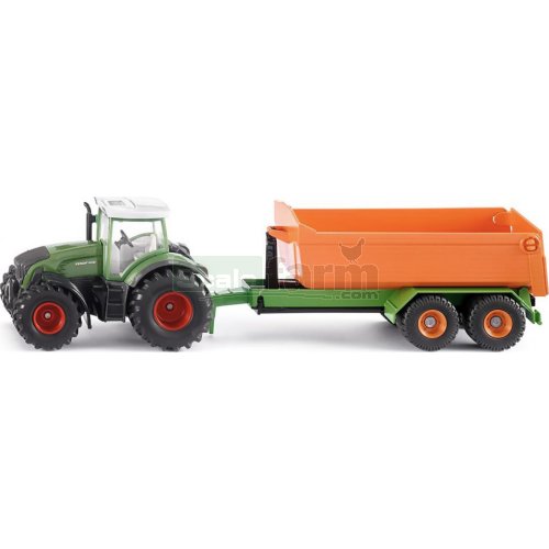 Fendt 936 Vario Tractor with Hooklift Trailer