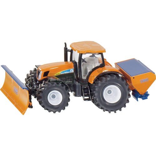 New Holland T7070 Tractor with Schmidt Ploughing Plate and Salt Spreader