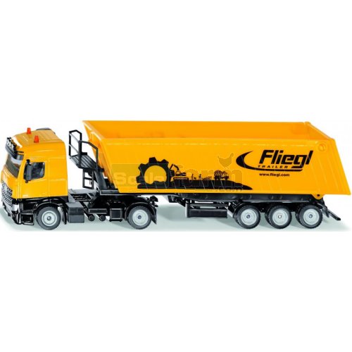 Mercedes Benz Actros Transporter with Fleigl Tipping Trailer