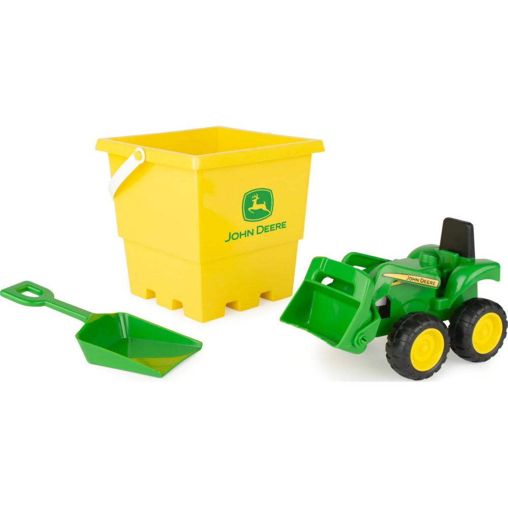 John Deere Sandbox Toy Set with Tractor, Bucket and Shovel