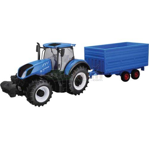New Holland T7.315 Tractor and Hay Trailer with 3 Hay Bales