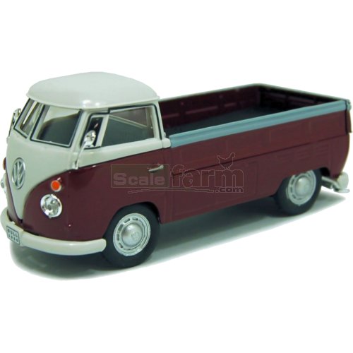 VW T1 Open Pickup - Dark Maroon / White