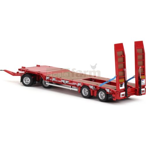 Nooteboom ASDV-40-22 4 Axle Drawbar Trailer with Ramps - Red