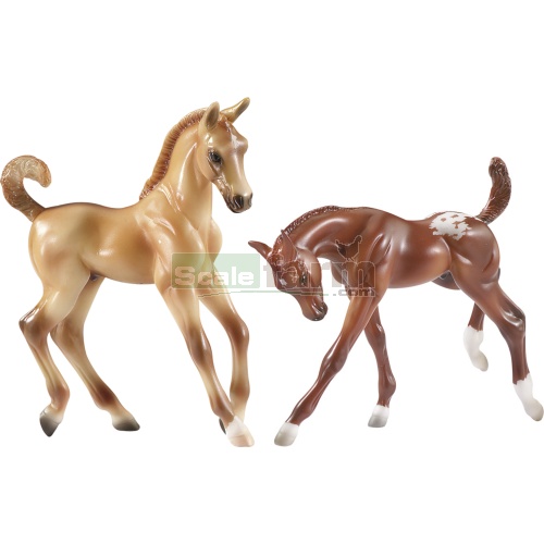 Breyer 619 - Appaloosa - Chestnut And Quarter Horse - Dun Foals