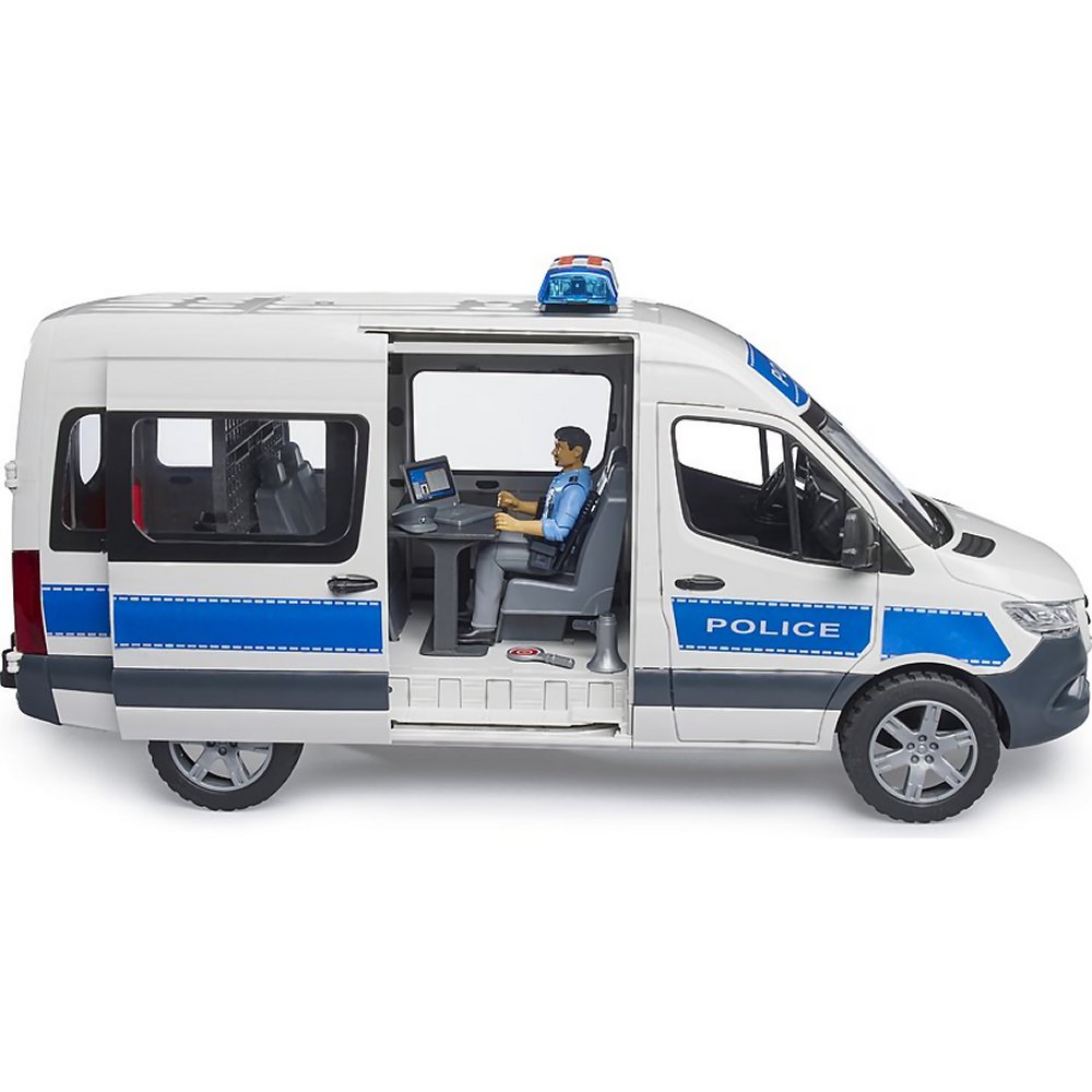 Mercedes Benz Sprinter Police Vehicle with Light & Sound Module and Police Officer - Image 1