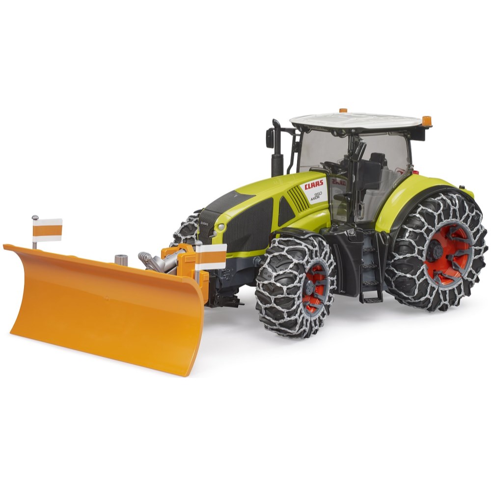 CLAAS Axion 950 Tractor with Snow Chains and Blade