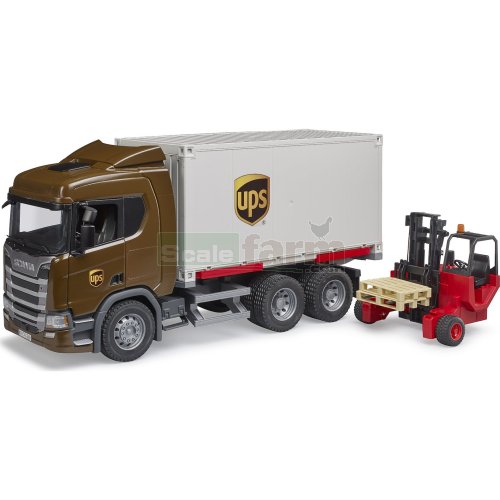 Scania Super 560R UPS Logistics Truck with Forklift