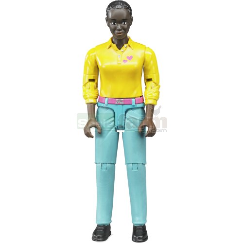 Woman with Turquoise Jeans