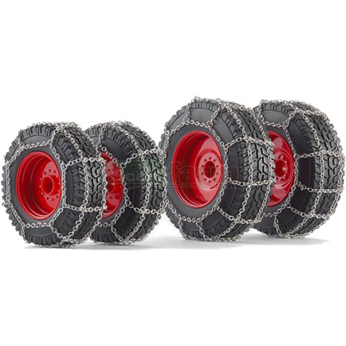 Wheel Set with Snow Chains for Fendt 828 (2014) Tractor