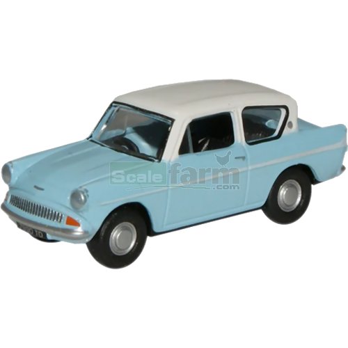 Ford Anglia - Light Blue / Ermine White