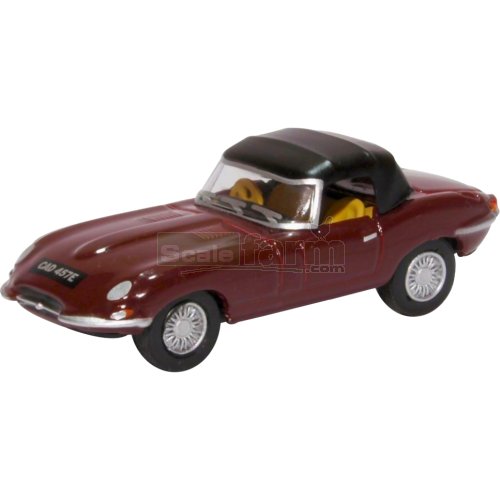 Jaguar E Type Soft Top - Imperial Maroon