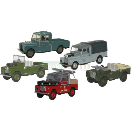 Land Rover 5 Car Set - Land Rover Series 1
