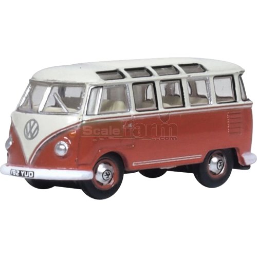 VW T1 Samba Bus - Sealing Wax Red/Beige Grey