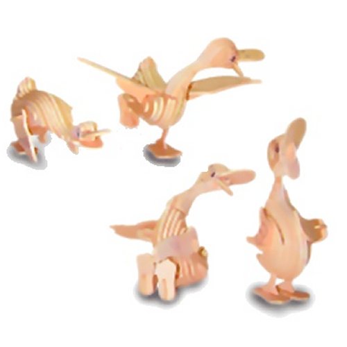 Quay M038 Cartoon Ducks Woodcraft Construction Kit Cartoon Ducks Woodcraft Construction Kit Quay M038